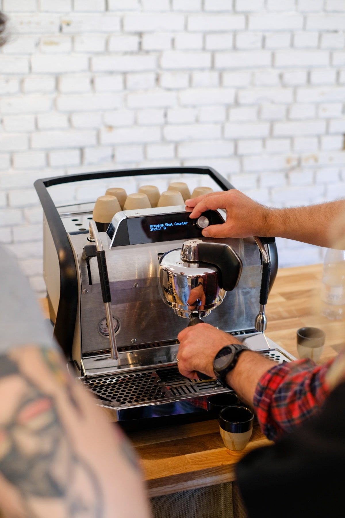 Barista using the Slayer Steam Single