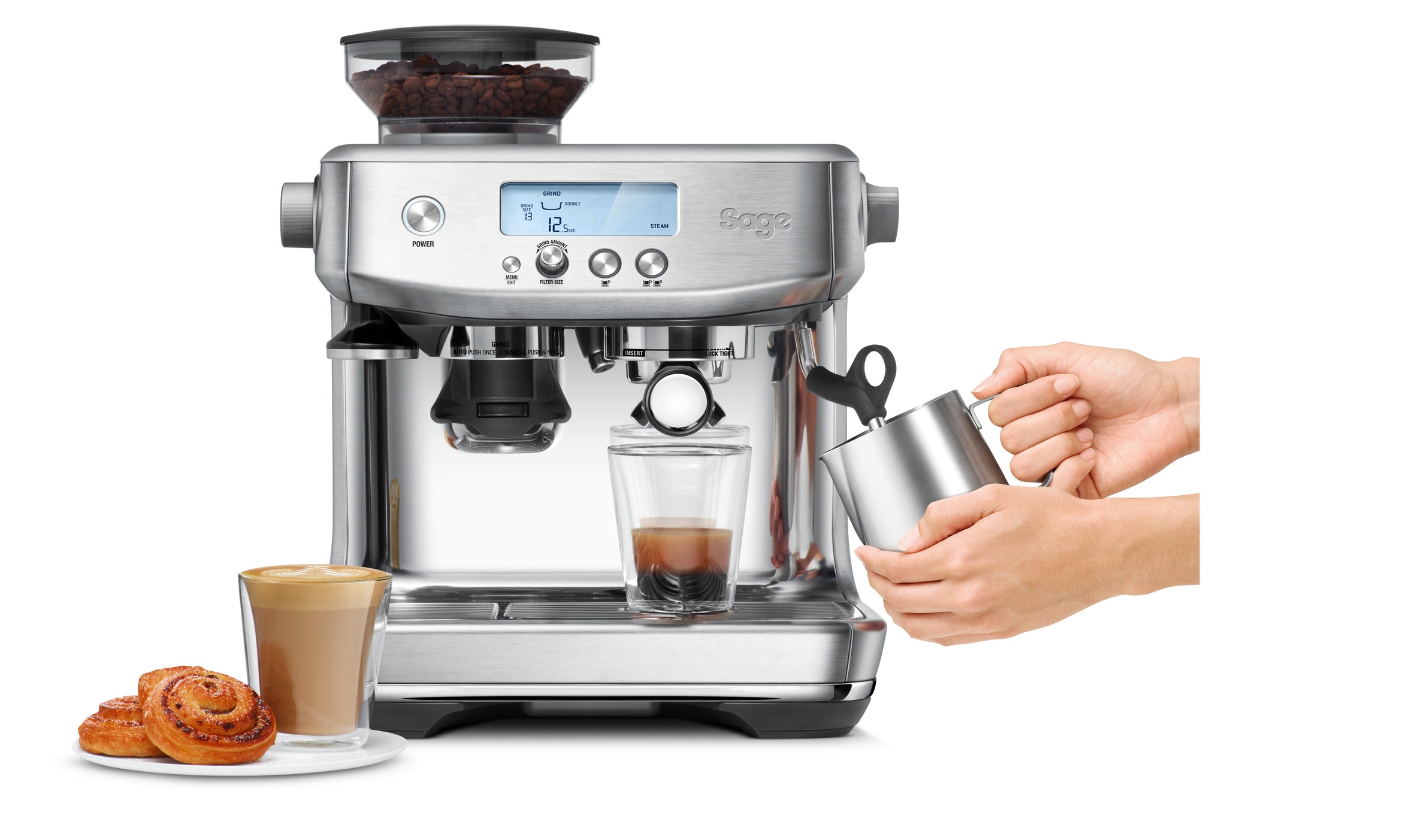 Sage Barista Pro Stainless Steel, front of pack