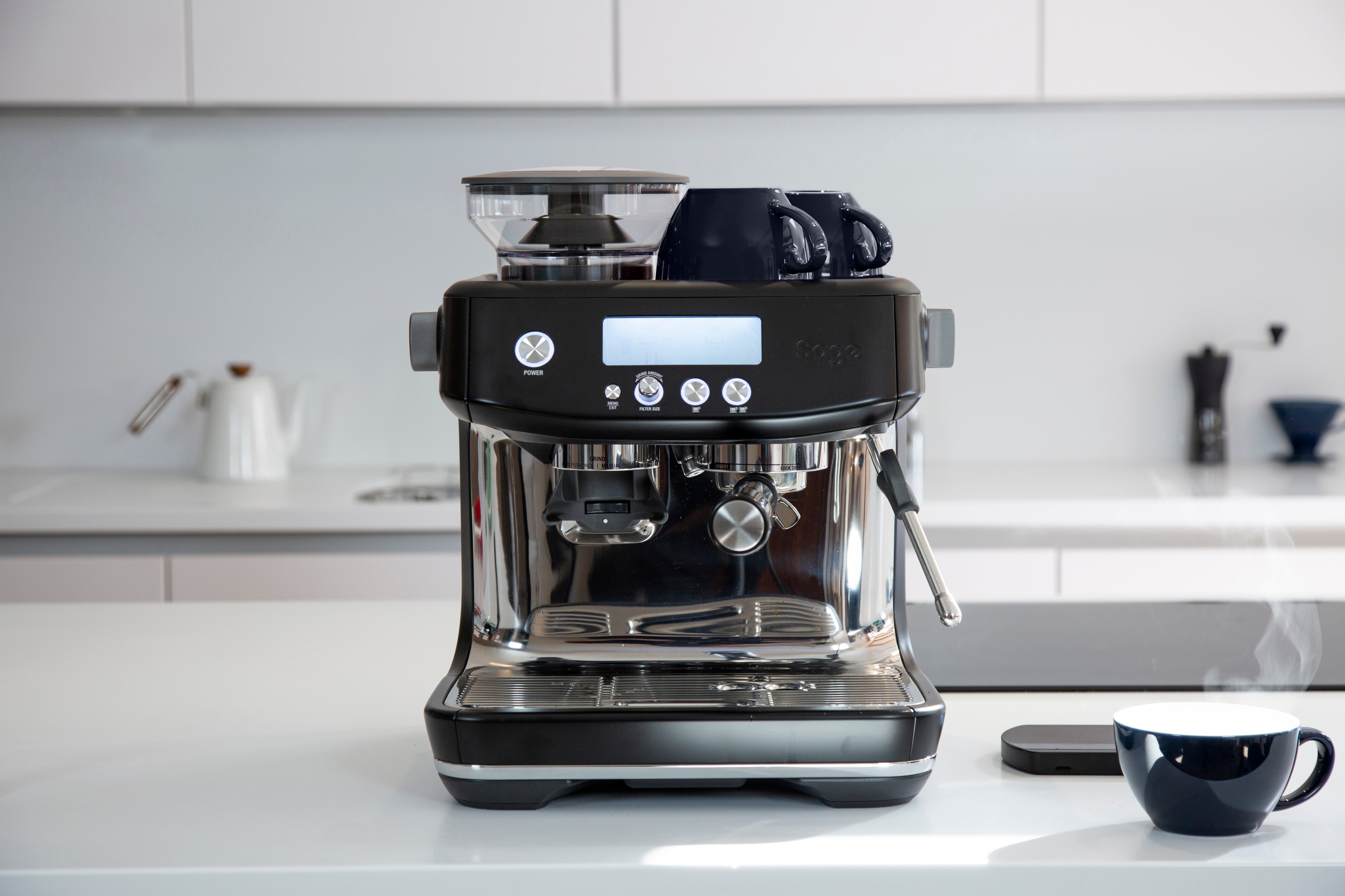 Sage Barista Pro Black Truffle, close detail